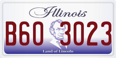IL license plate B603023