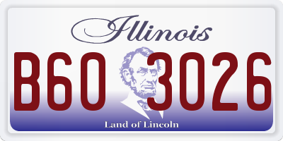 IL license plate B603026