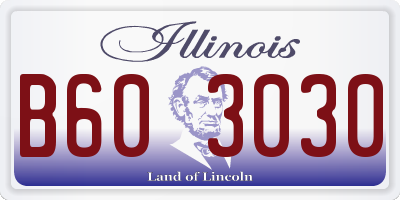 IL license plate B603030