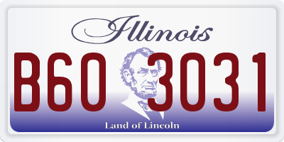 IL license plate B603031