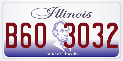 IL license plate B603032