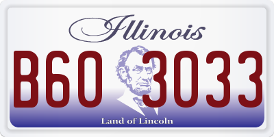 IL license plate B603033
