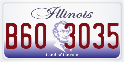 IL license plate B603035