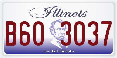 IL license plate B603037