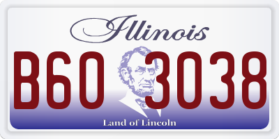 IL license plate B603038