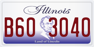 IL license plate B603040