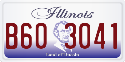 IL license plate B603041