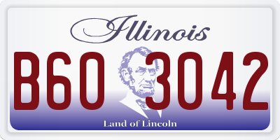 IL license plate B603042