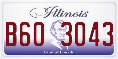 IL license plate B603043