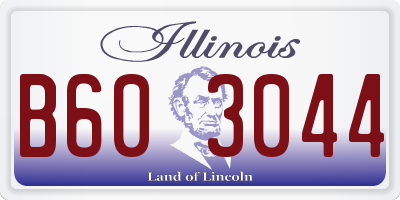 IL license plate B603044