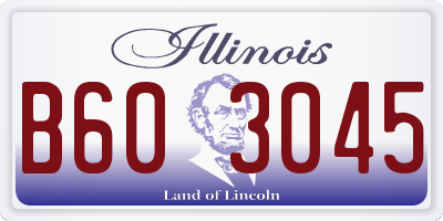 IL license plate B603045