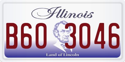 IL license plate B603046