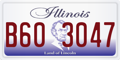 IL license plate B603047