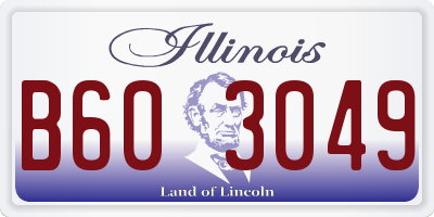IL license plate B603049