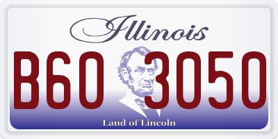 IL license plate B603050