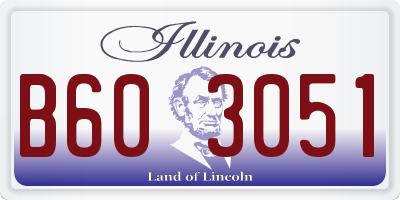 IL license plate B603051