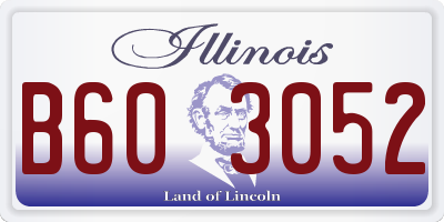 IL license plate B603052