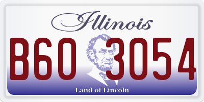 IL license plate B603054