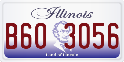 IL license plate B603056