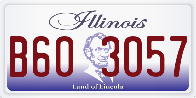 IL license plate B603057