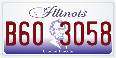 IL license plate B603058
