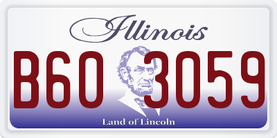 IL license plate B603059