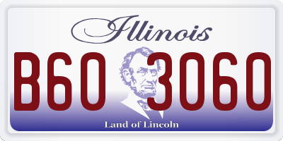 IL license plate B603060