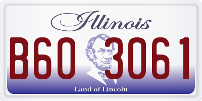 IL license plate B603061