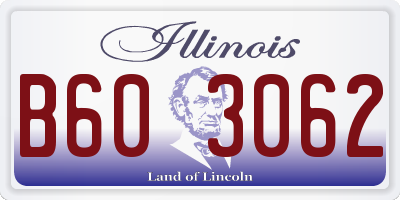 IL license plate B603062