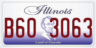 IL license plate B603063
