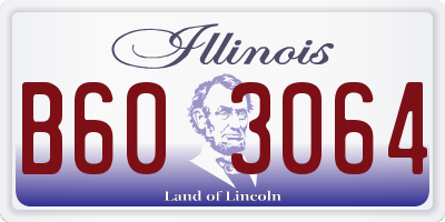 IL license plate B603064