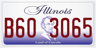 IL license plate B603065