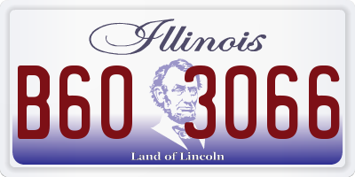 IL license plate B603066
