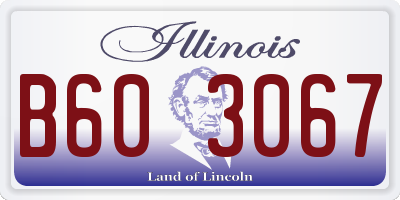IL license plate B603067
