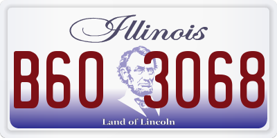 IL license plate B603068