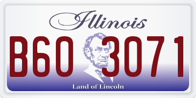 IL license plate B603071