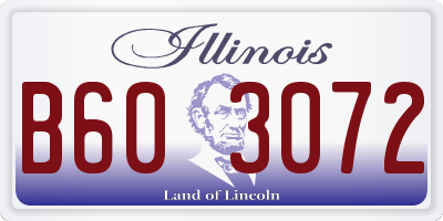 IL license plate B603072