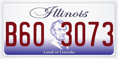 IL license plate B603073