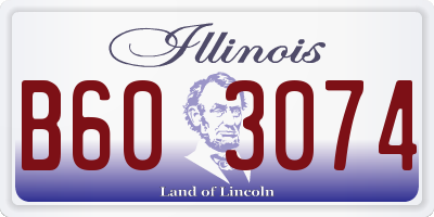 IL license plate B603074