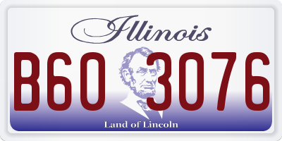 IL license plate B603076