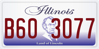 IL license plate B603077