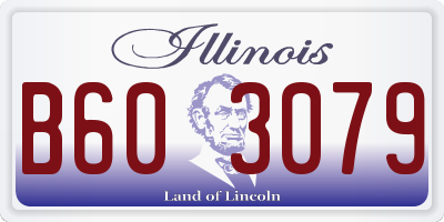 IL license plate B603079