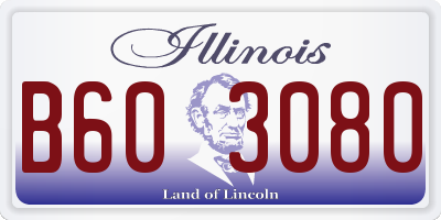 IL license plate B603080