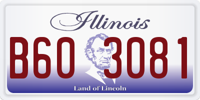 IL license plate B603081