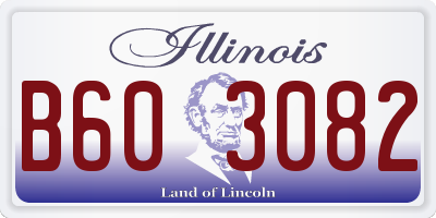 IL license plate B603082