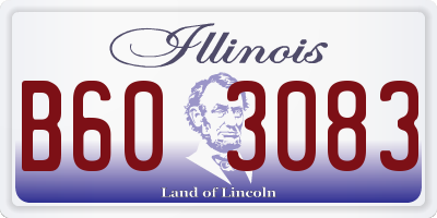 IL license plate B603083