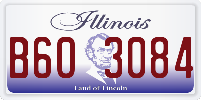IL license plate B603084