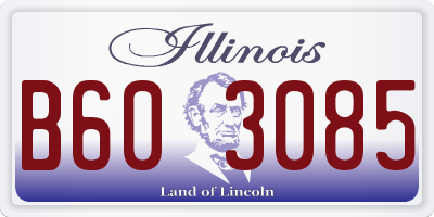 IL license plate B603085