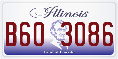 IL license plate B603086