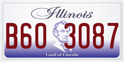 IL license plate B603087